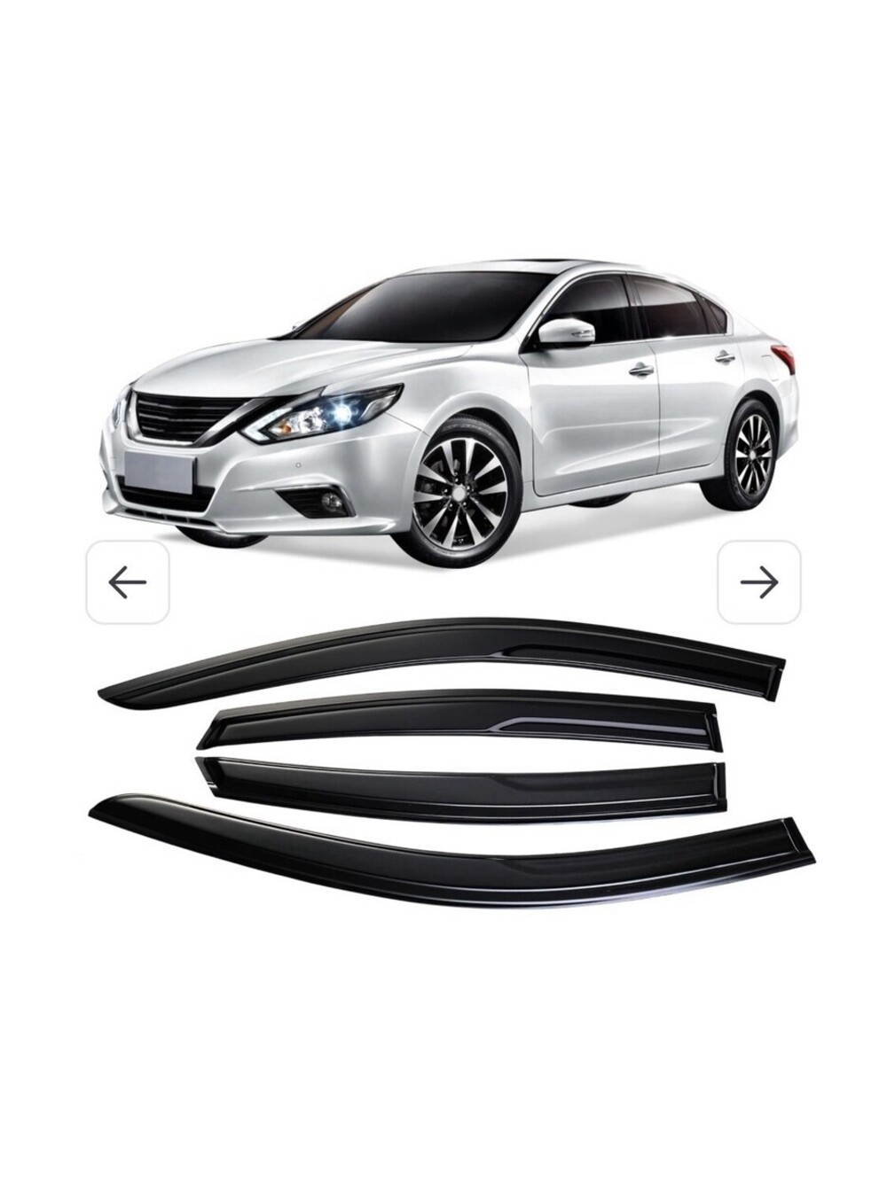 Arokzn Window Visors Rain Guard Deflector 4 Piece Set for 2013-18 Nissan Altima